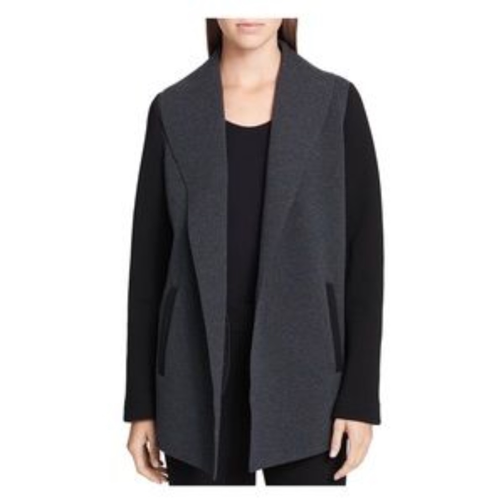 Calvin Klein Color Block Open Front Jacket - Picture 2 of 7